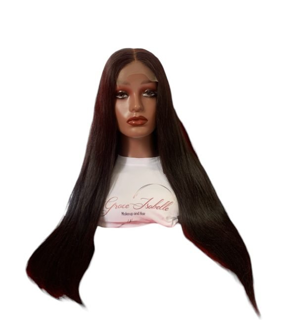 Wig Paostar closure 4*4 double drawn 24’’ RAW HAIR